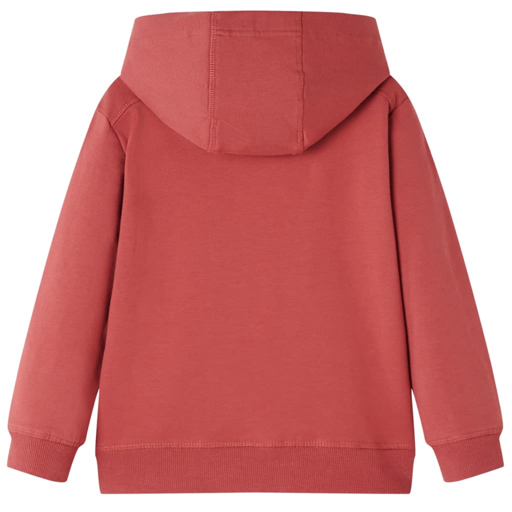 Pull pour enfants Vidaxl avec capuche 116 Brown rougeâtre