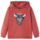 Pull pour enfants Vidaxl avec capuche 128 Brown rougeâtre
