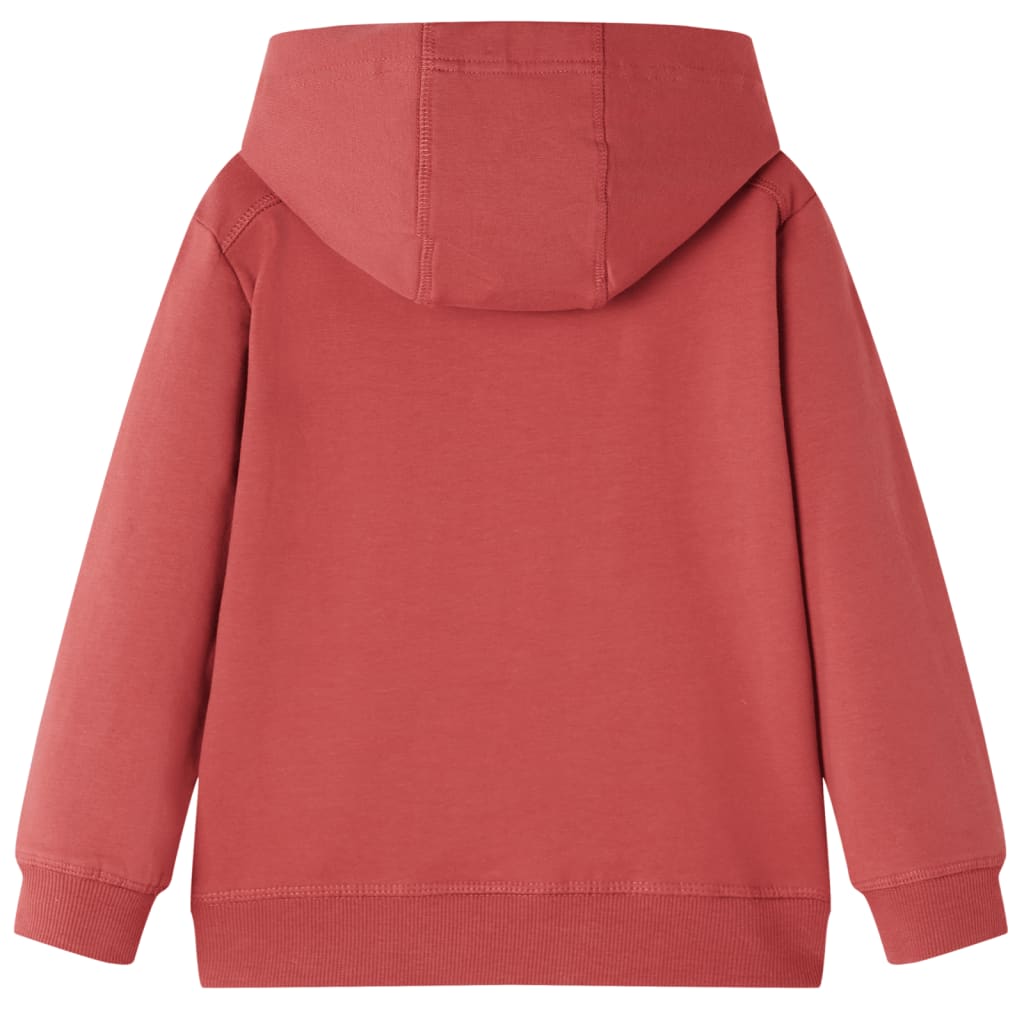 Pull pour enfants Vidaxl avec capuche 140 Brown rougeâtre