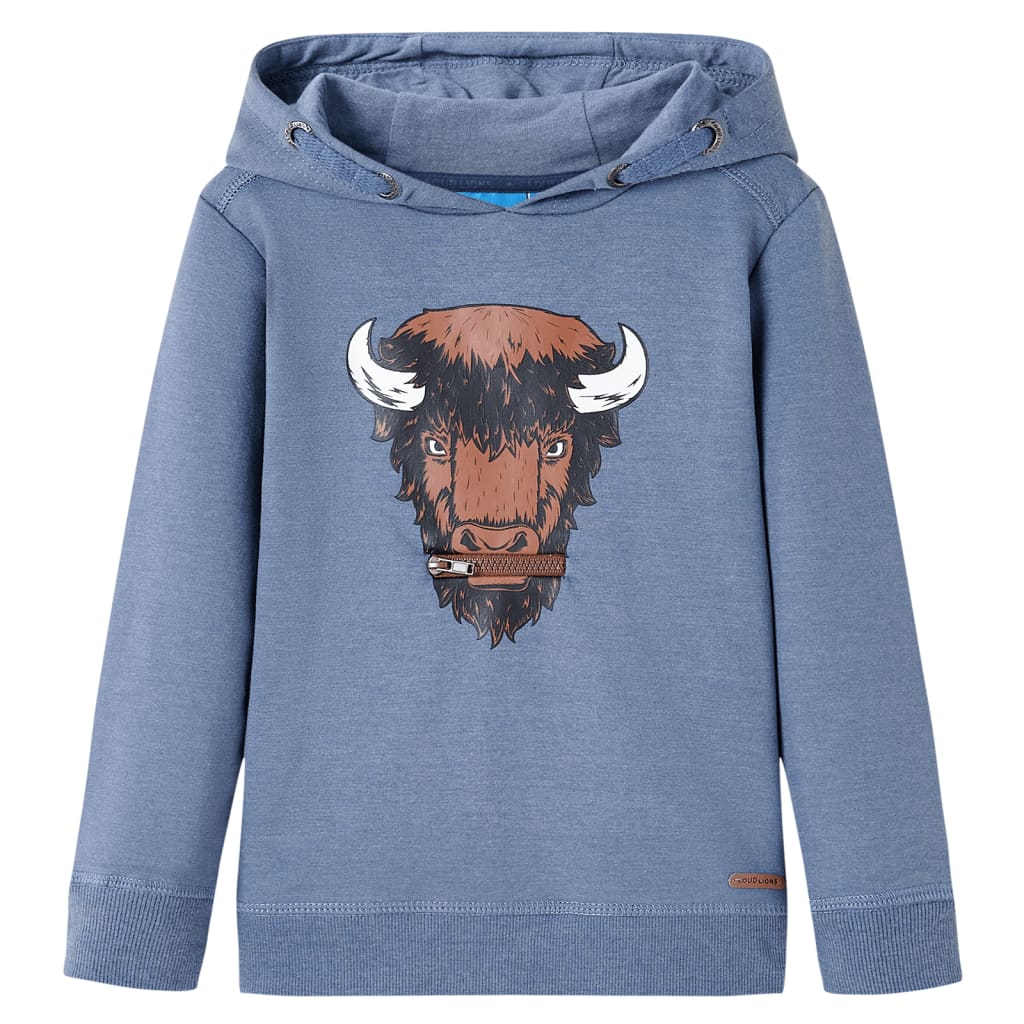 Pull pour enfants vidaxl avec capuche 92 Bleu mélangé