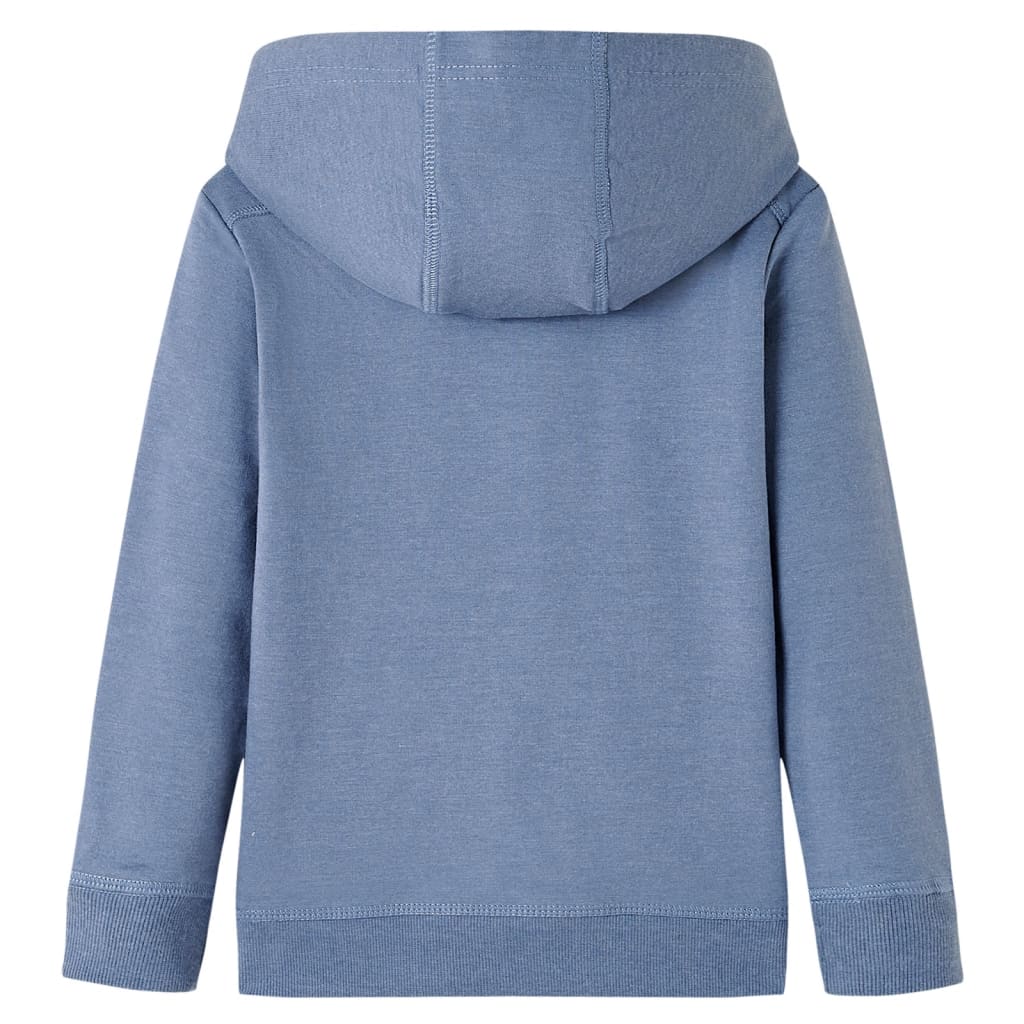 Pull pour enfants vidaxl avec capuche 104 Bleu mixte