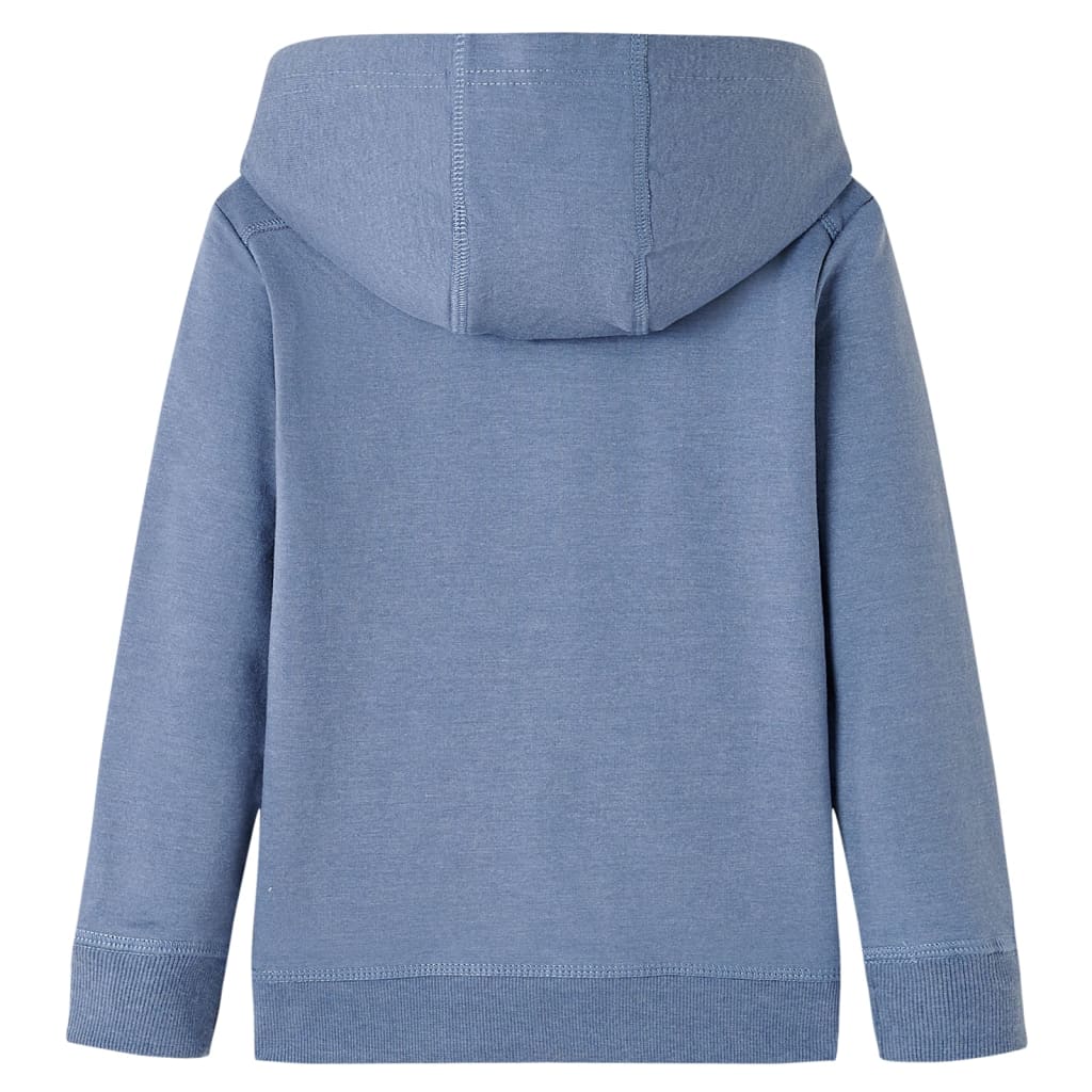 Pull pour enfants vidaxl avec capuche 116 Bleu mélangé