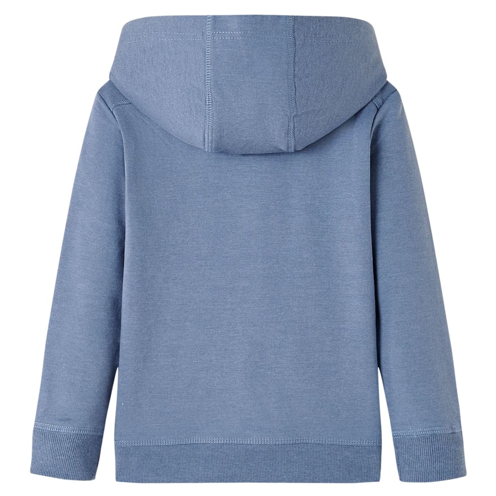 Pull pour enfants vidaxl avec capuche 128 Bleu mixte