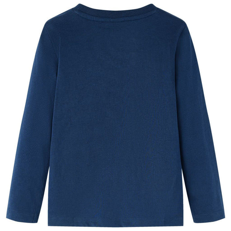 Vidaxl Child's Shirt à manches longues 128 bleu marine