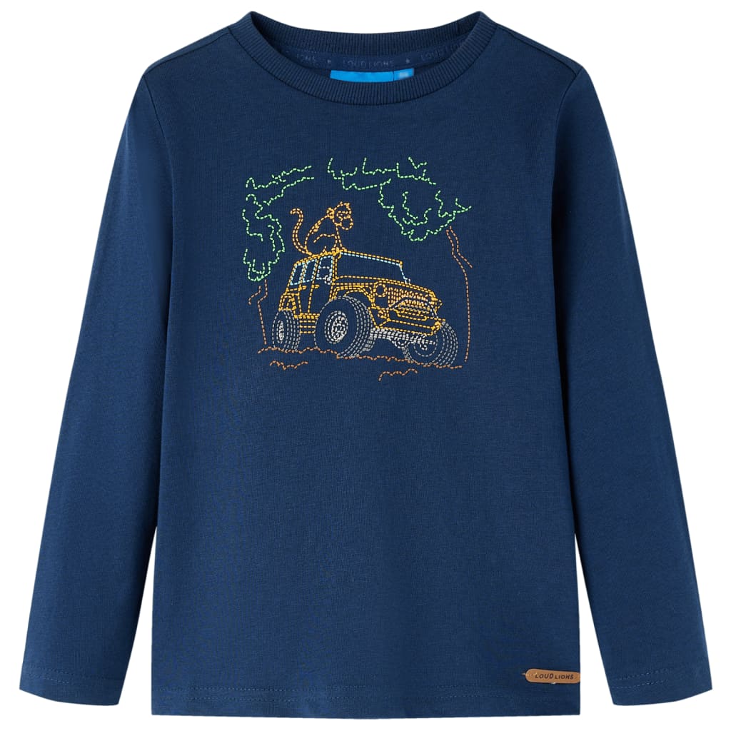 Vidaxl Child's Shirt à manches longues 140 bleu marine
