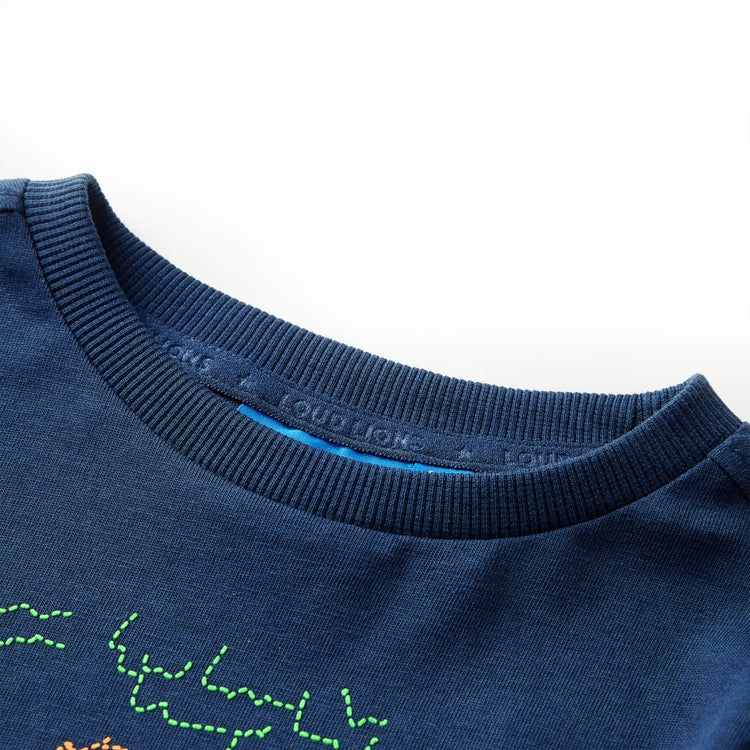 Vidaxl Child's Shirt à manches longues 140 bleu marine