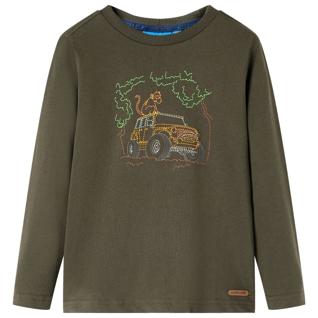 Vidaxl Child's Shirt avec manches longues 140 kack -colored