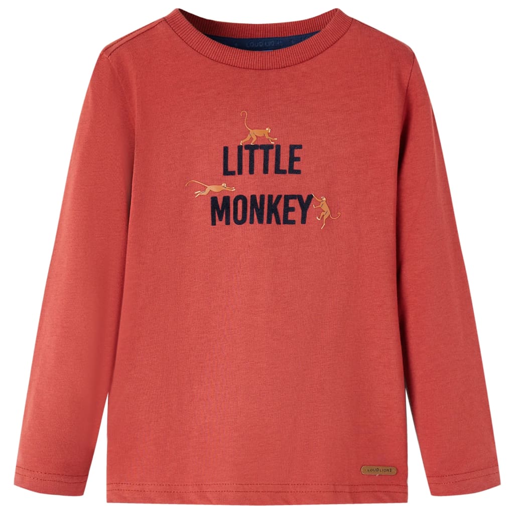 Vidaxl Child's Shirt à manches longues 104 Brown rougeâtre