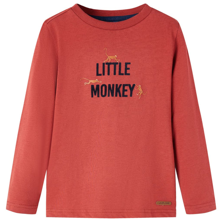 Vidaxl Child's Shirt à manches longues 140 Brown rougeâtre
