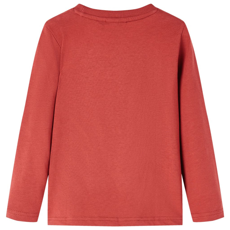 Vidaxl Child's Shirt à manches longues 140 Brown rougeâtre