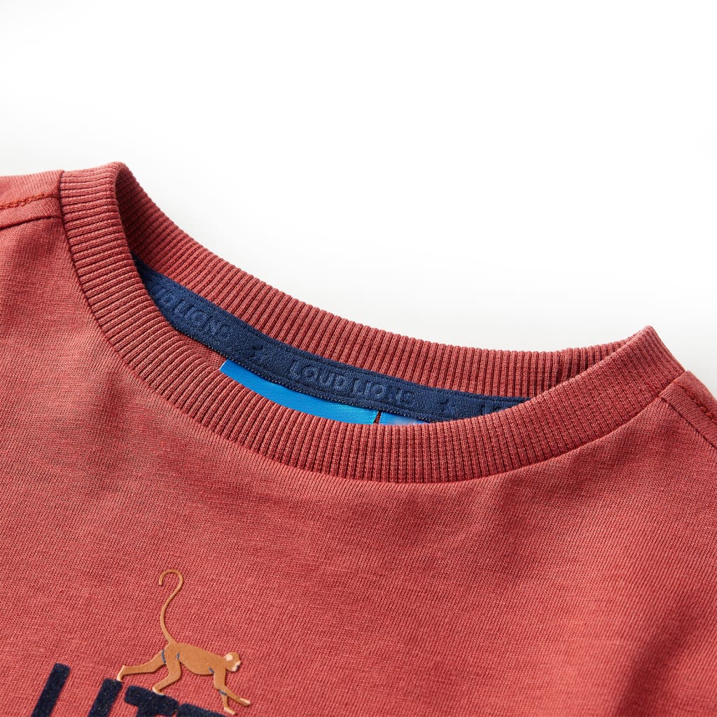 Vidaxl Child's Shirt à manches longues 140 Brown rougeâtre
