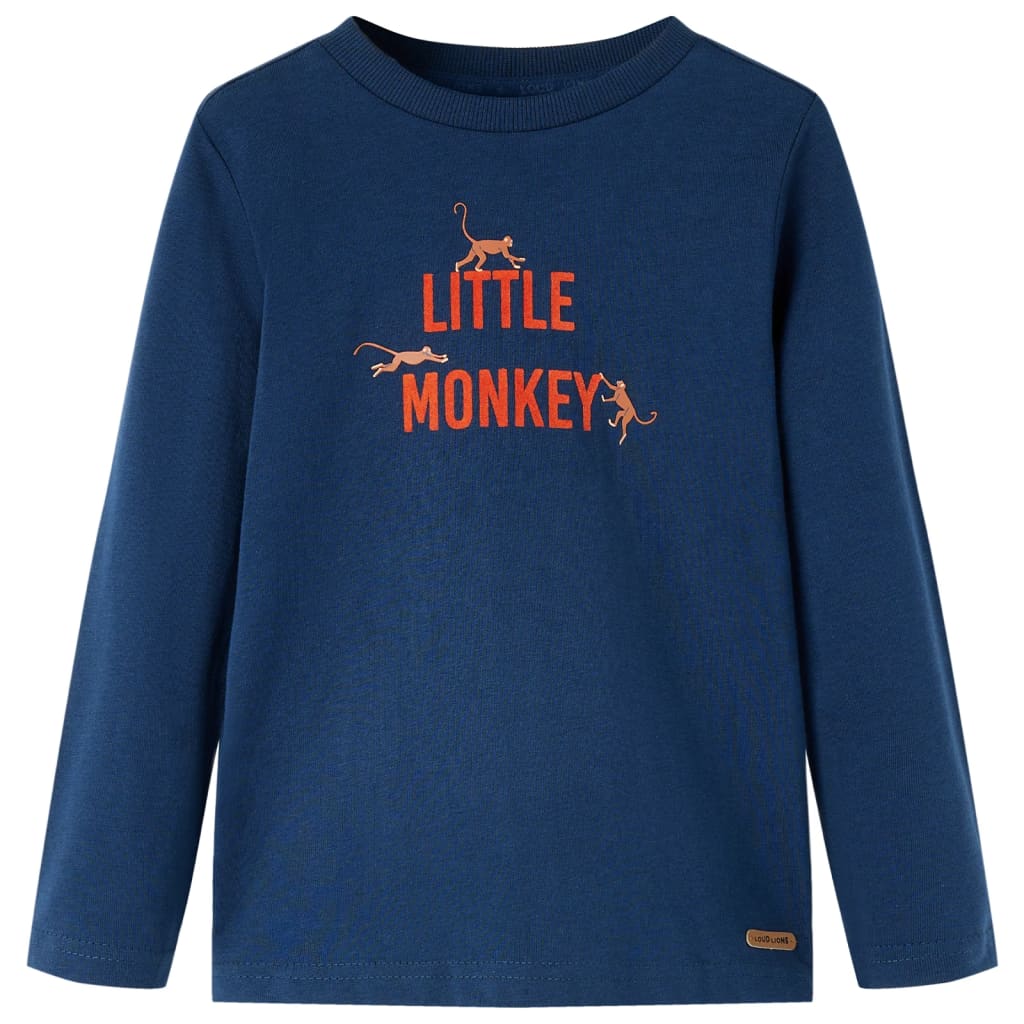 Vidaxl Child's Shirt à manches longues 92 bleu marine
