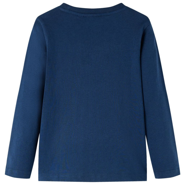 Vidaxl Child's Shirt à manches longues 116 bleu marine