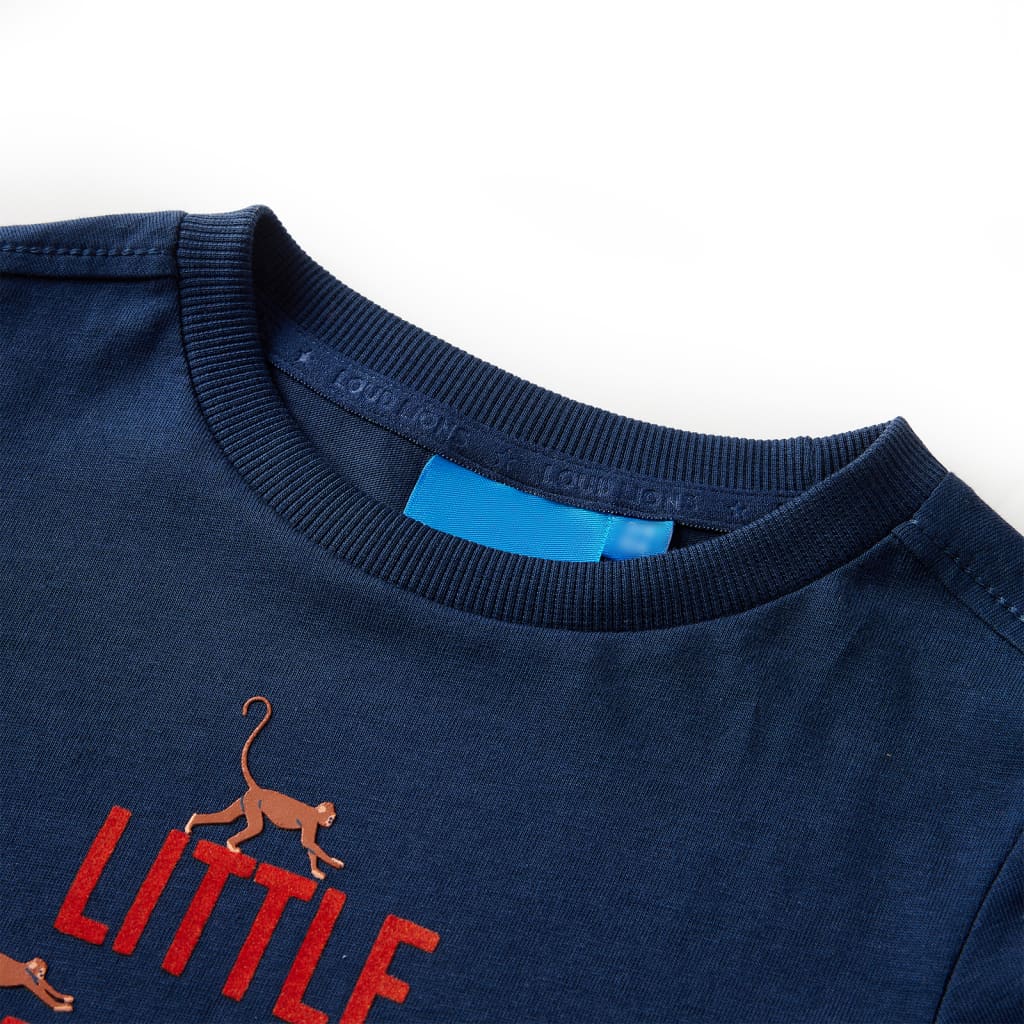 Vidaxl Child's Shirt à manches longues 128 bleu marine