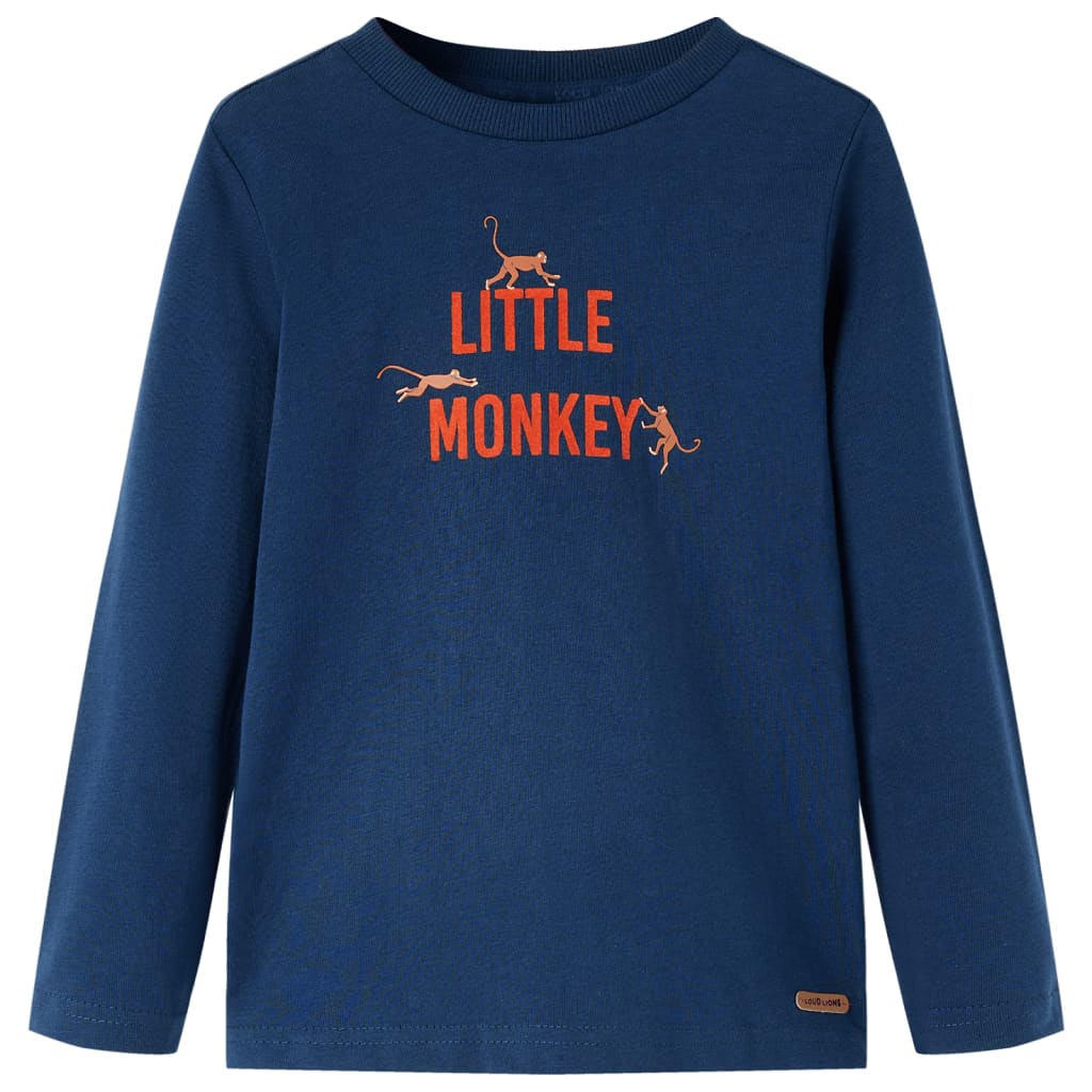 Vidaxl Child's Shirt à manches longues 140 bleu marine