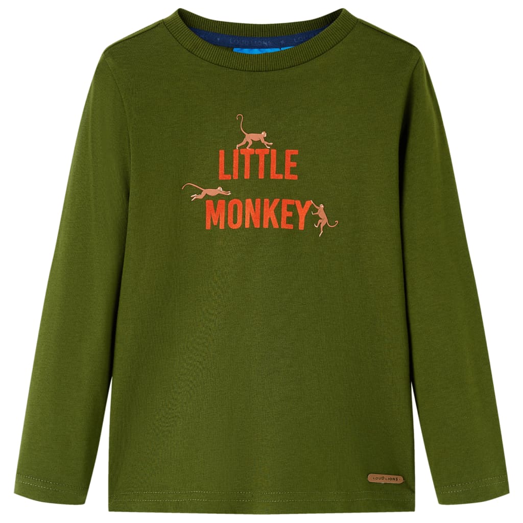 Vidaxl Child's Shirt à manches longues 92 Kakikentig foncé