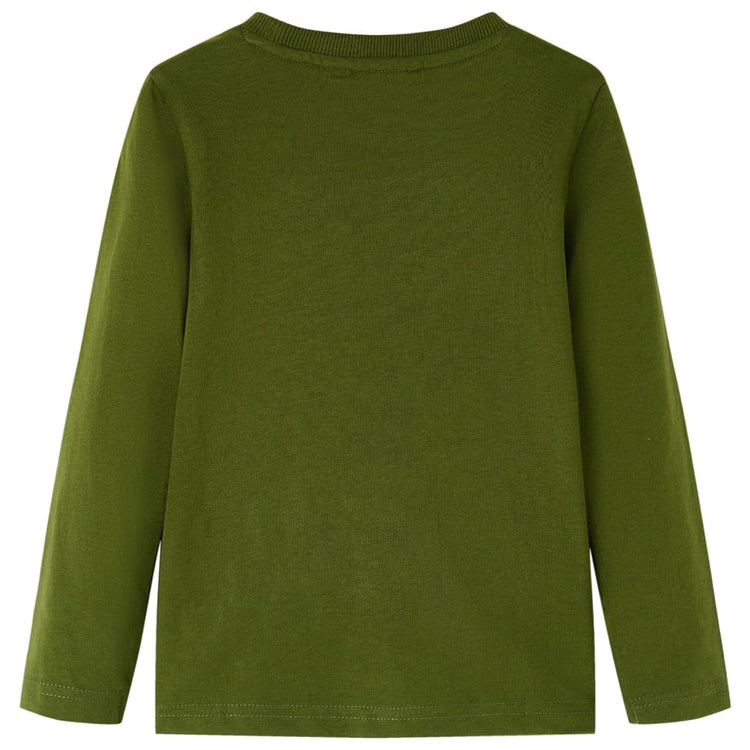 Vidaxl Child's Shirt à manches longues 116 Kakiklijk foncé