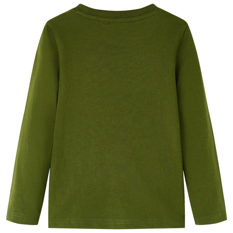 Vidaxl Child's Shirt à manches longues 128 Kakikentig foncé