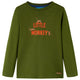 Vidaxl Child's Shirt avec manches longues 140 Kakik foncé coloré