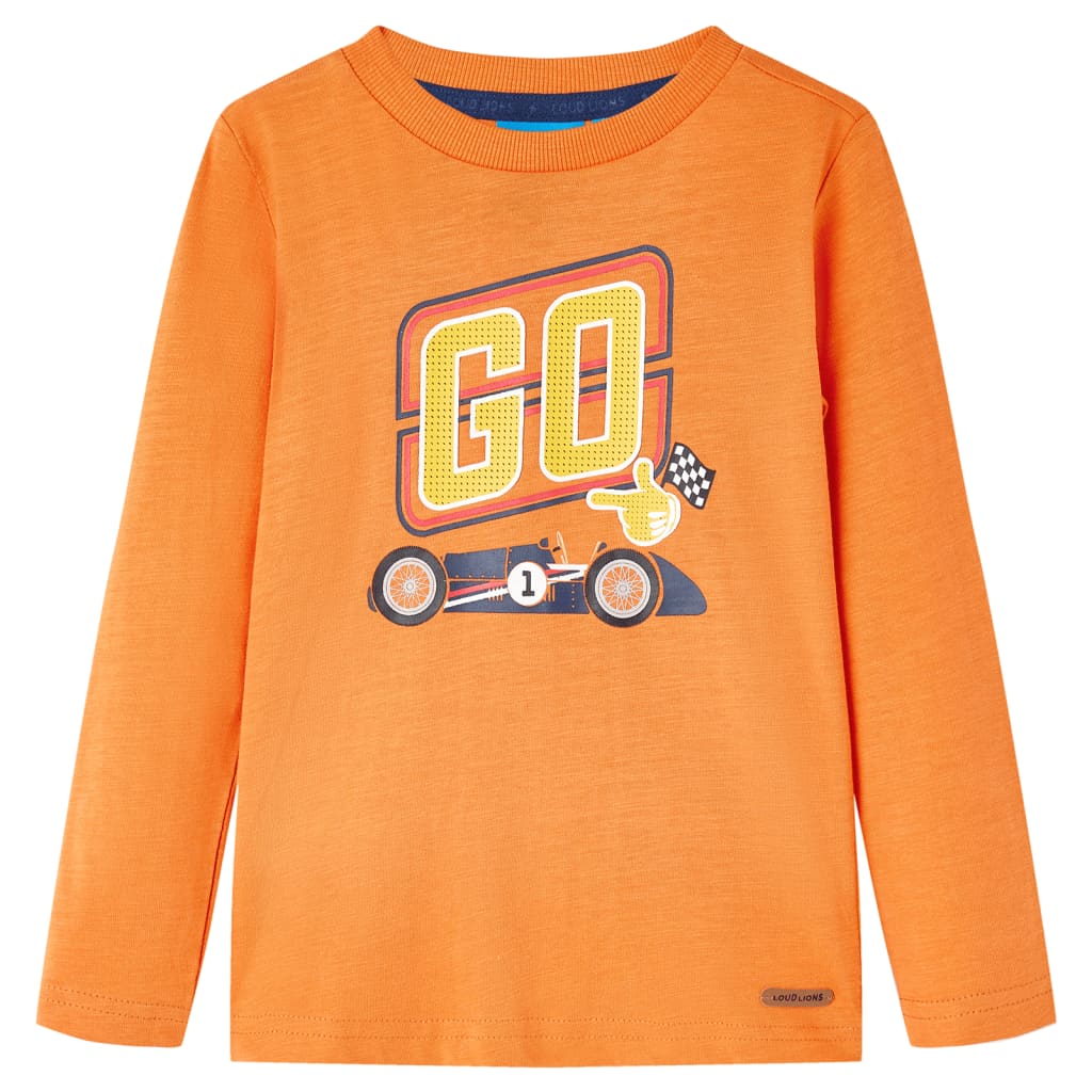 Vidaxl Child's Shirt à manches longues 140 orange foncé