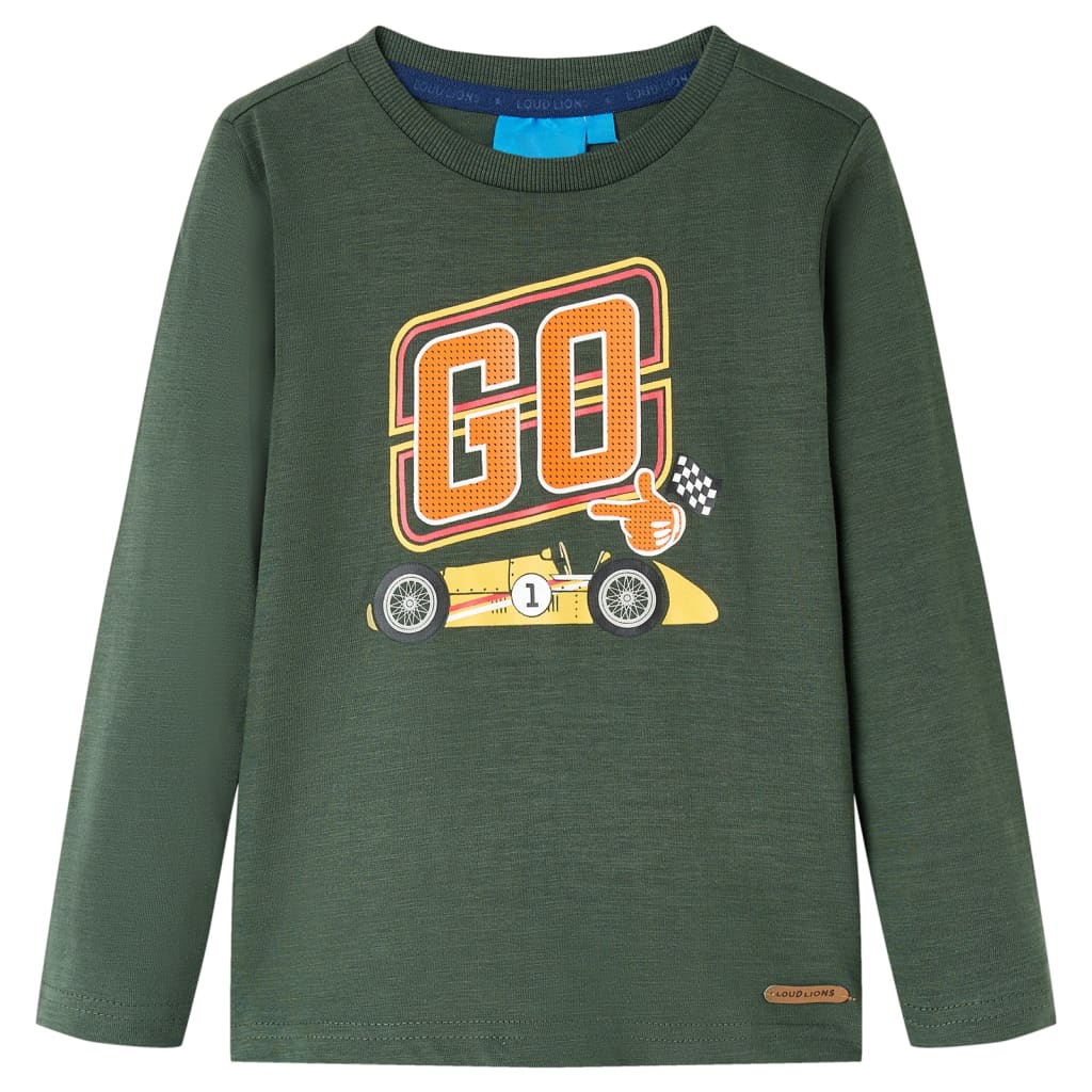 Vidaxl Child's Shirt à manches longues 92 Donkergroen
