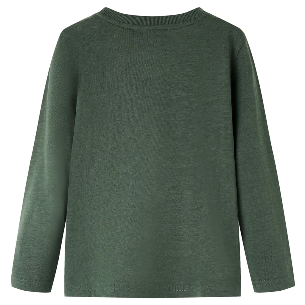 Vidaxl Child's Shirt à manches longues 92 Donkergroen