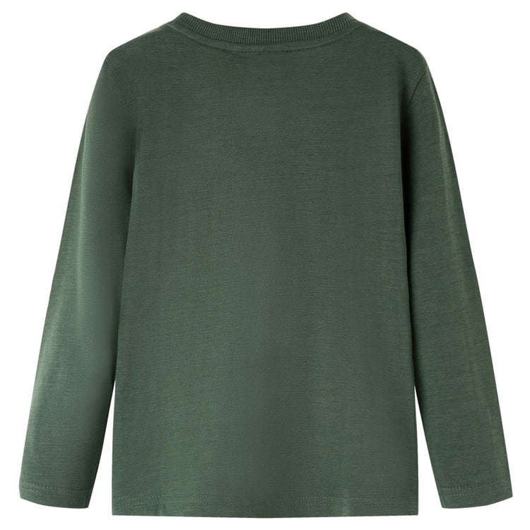 Vidaxl Child's Shirt à manches longues 92 Donkergroen