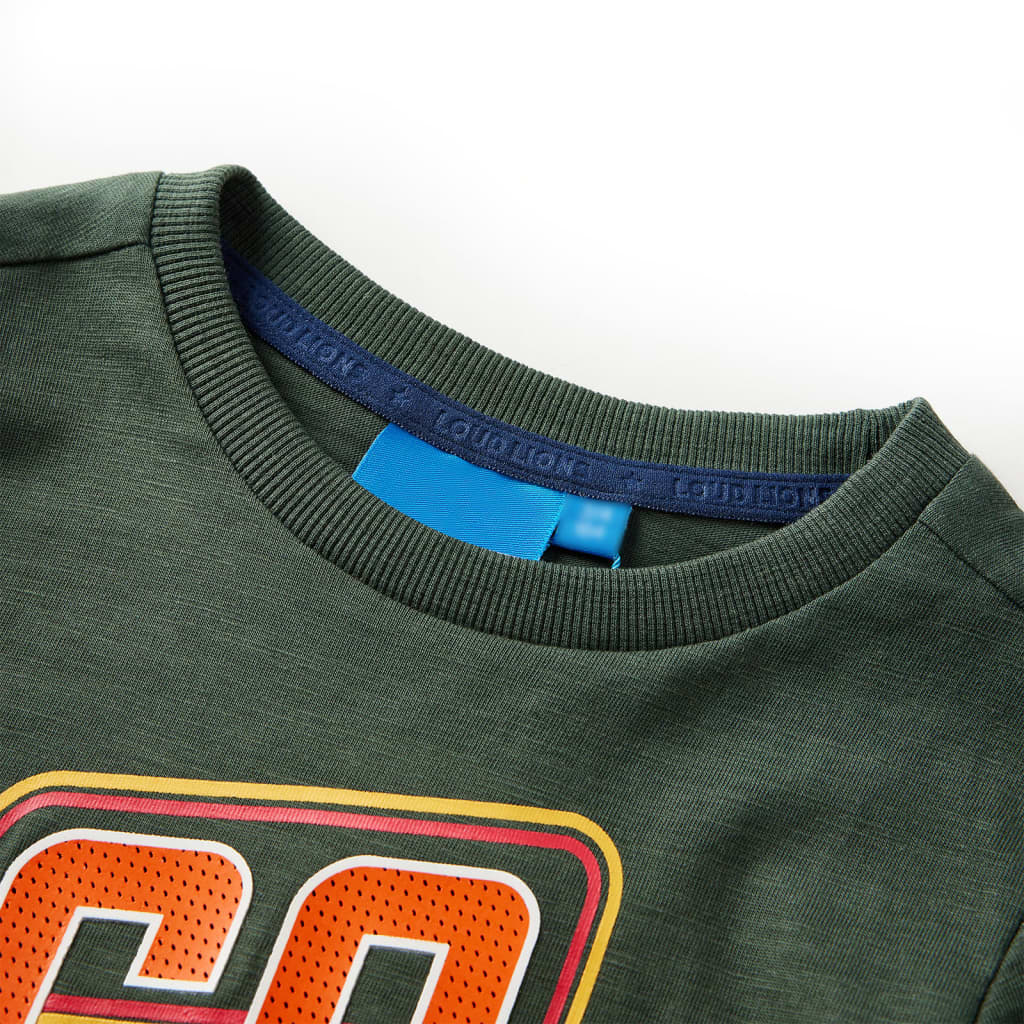Vidaxl Child's Shirt à manches longues 92 Donkergroen