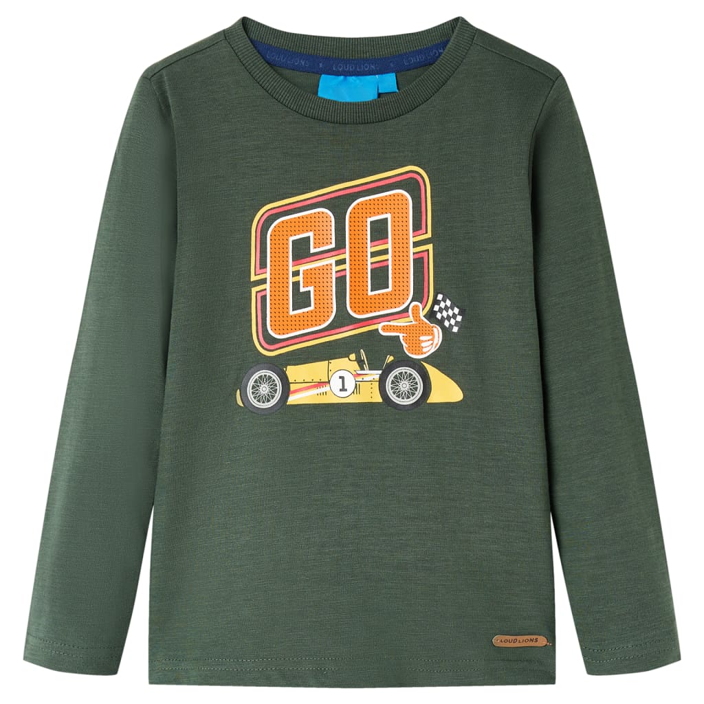 Vidaxl Child's Shirt à manches longues 116 vert foncé
