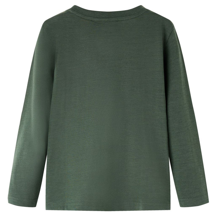 Vidaxl Child's Shirt à manches longues 116 vert foncé