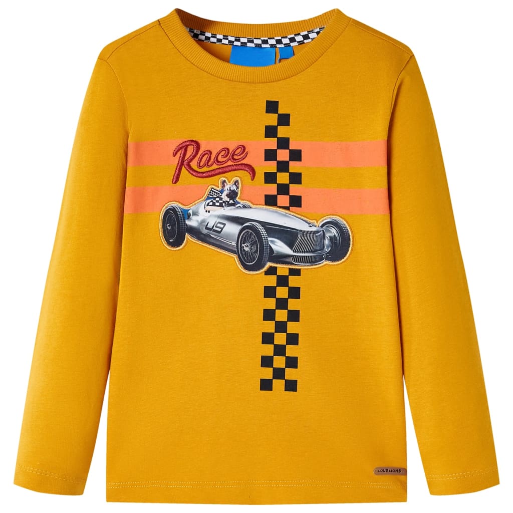 Vidaxl Children's Shirt avec manches longues 92 Ochère -colored