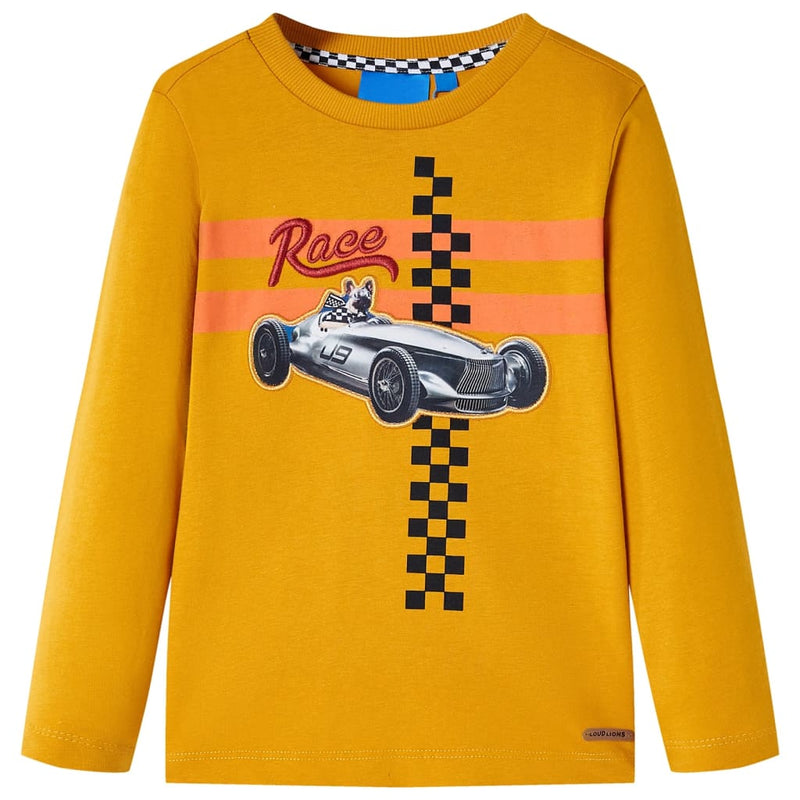 Vidaxl Children's Shirt avec manches longues 92 Ochère -colored