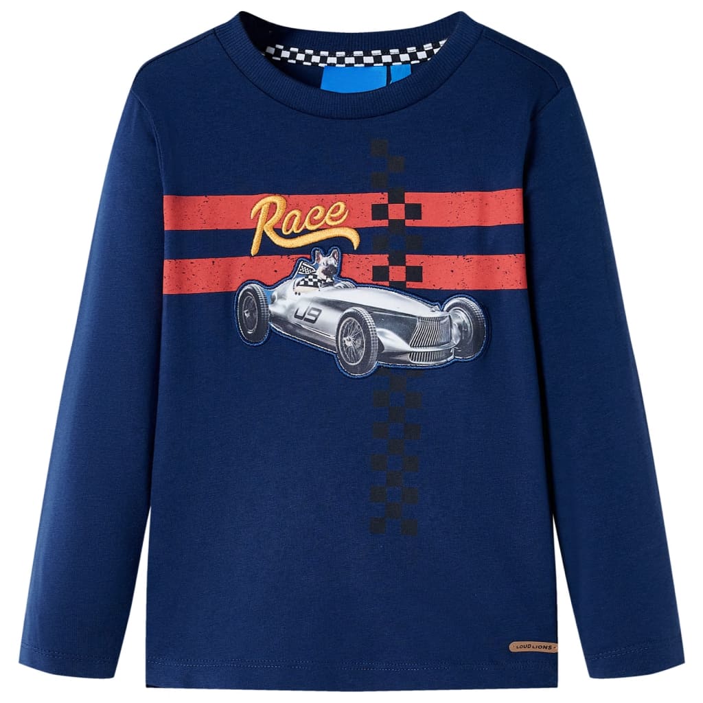 Vidaxl Child's Shirt à manches longues 92 bleu marine