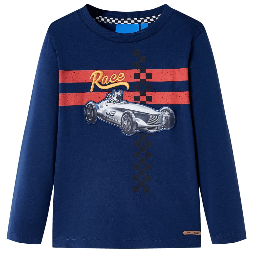 Vidaxl Child's Shirt à manches longues 104 bleu marine