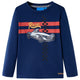Vidaxl Child's Shirt à manches longues 128 bleu marine