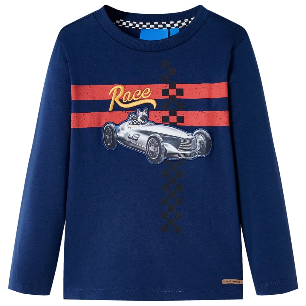 Vidaxl Child's Shirt à manches longues 140 bleu marine