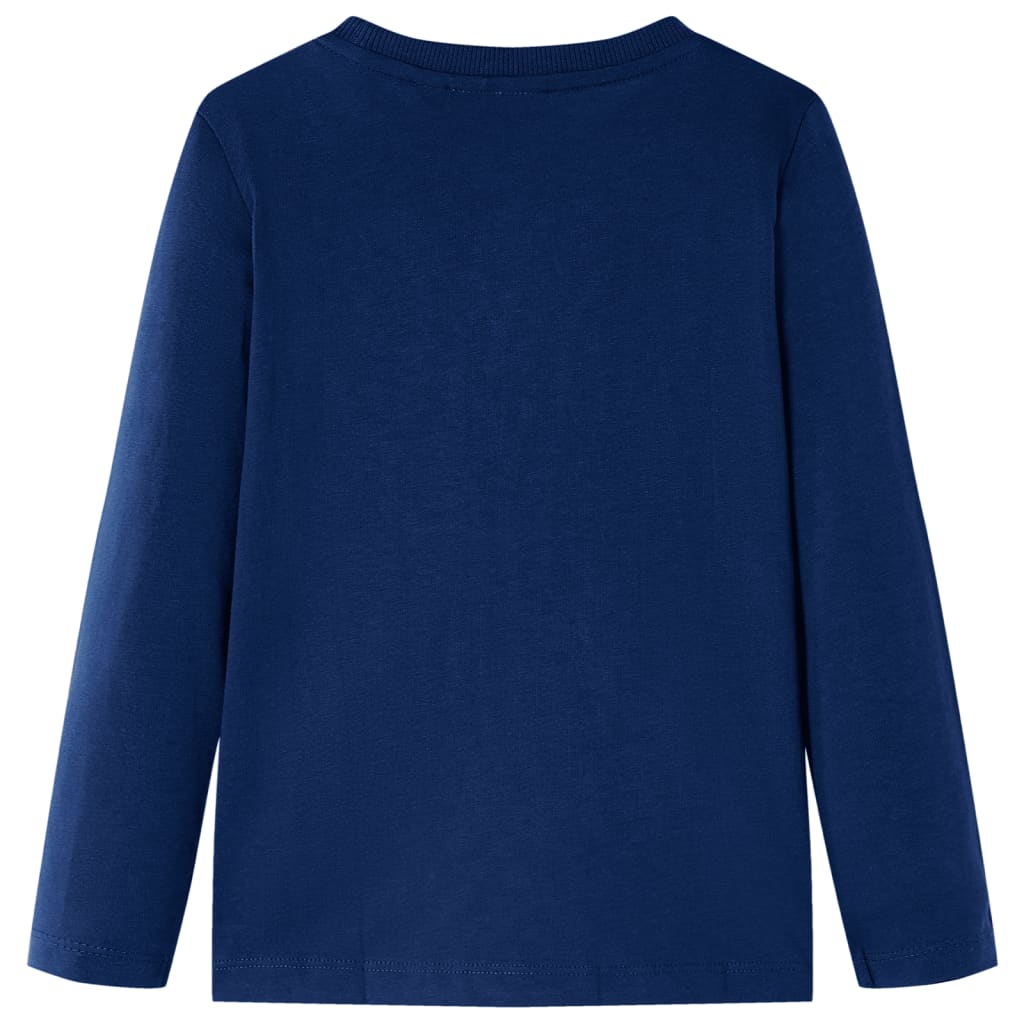 Vidaxl Child's Shirt à manches longues 140 bleu marine