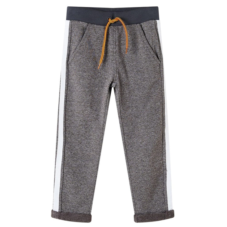 Vidaxl pantalon de jogging pour enfants 92 gris foncé mixte