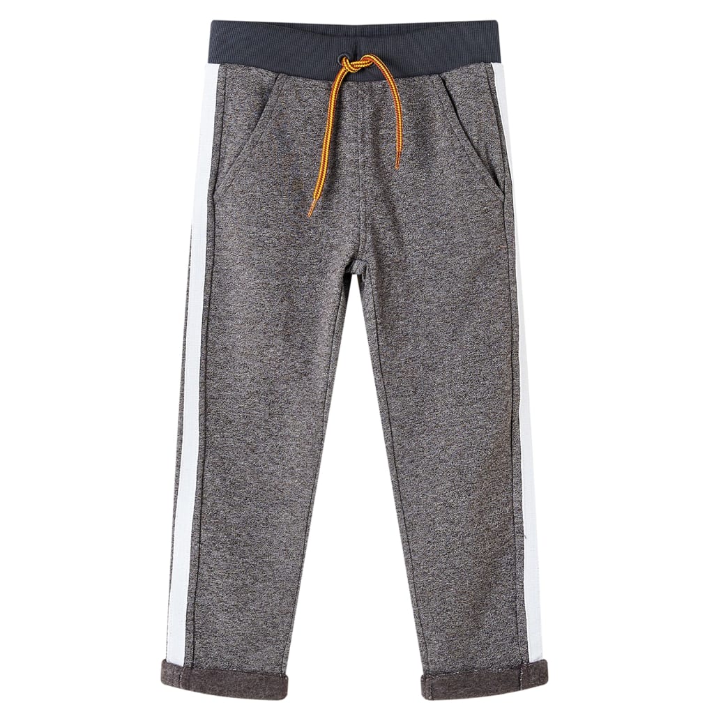 Vidaxl pantalon de jogging pour enfants 116 gris foncé mixte
