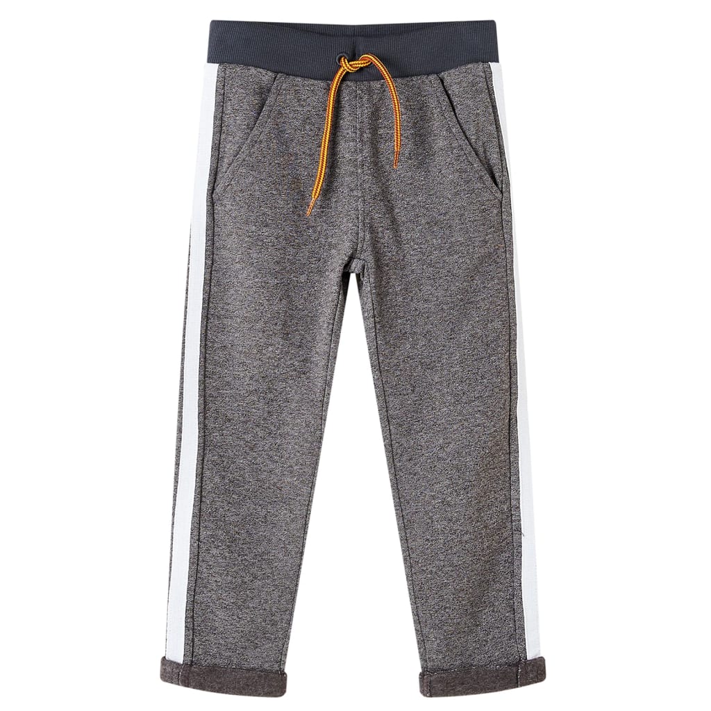 Vidaxl pantalon de jogging pour enfants 128 gris foncé mixte