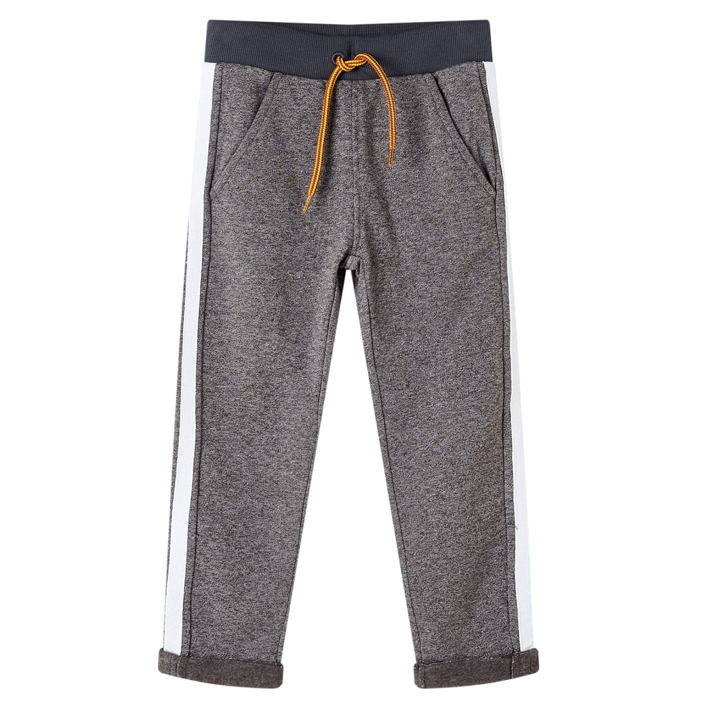 Vidaxl pantalon de jogging pour enfants 140 gris foncé mixte