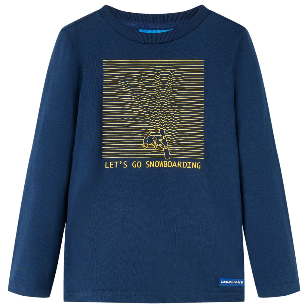 Vidaxl Child's Shirt à manches longues 92 bleu marine