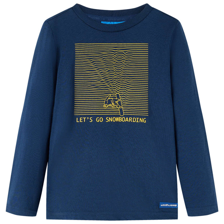 Vidaxl Child's Shirt à manches longues 104 bleu marine