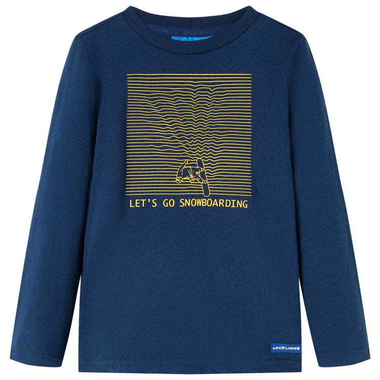 Vidaxl Child's Shirt à manches longues 116 bleu marine