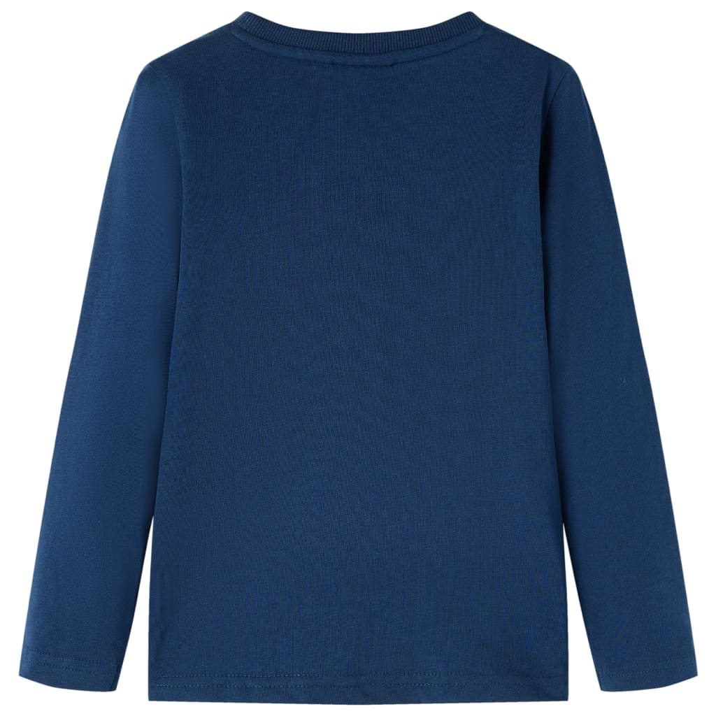 Vidaxl Child's Shirt à manches longues 128 bleu marine