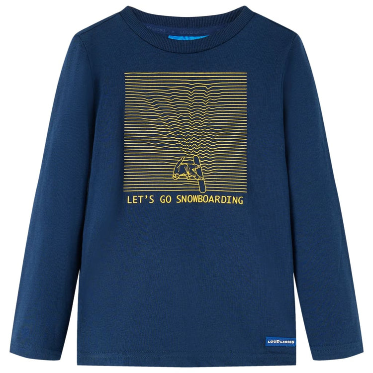 Vidaxl Child's Shirt à manches longues 140 bleu marine