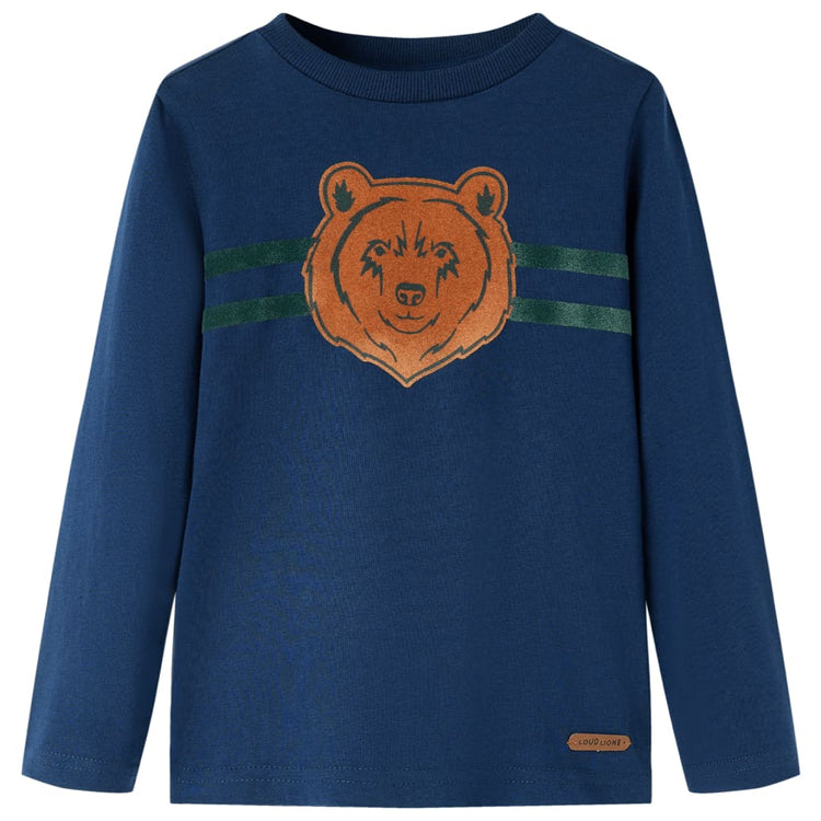 Vidaxl Child's Shirt à manches longues 92 bleu marine
