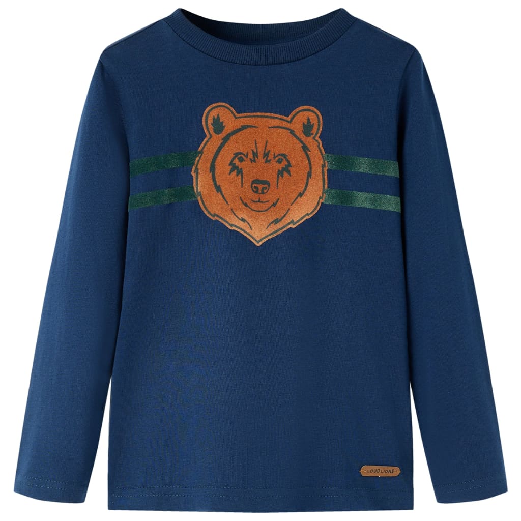 Vidaxl Child's Shirt à manches longues 116 bleu marine