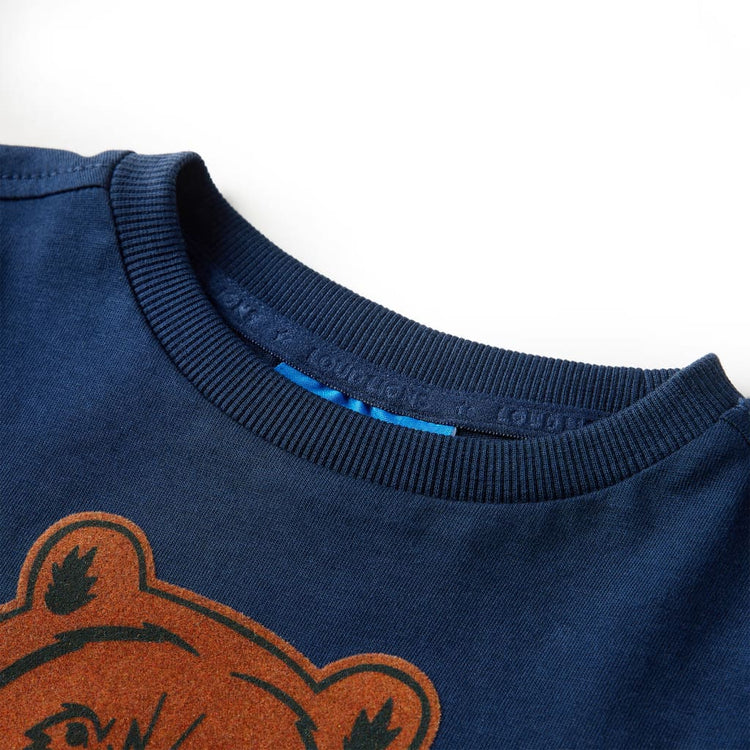 Vidaxl Child's Shirt à manches longues 116 bleu marine