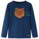 Vidaxl Child's Shirt à manches longues 128 bleu marine